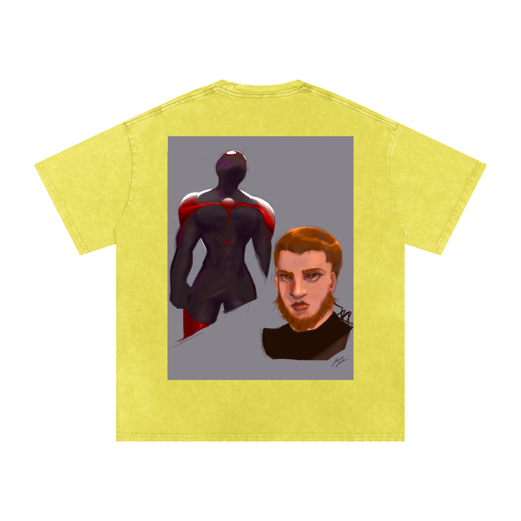 A Different Peter Snow Washed Oversized Cotton T-Shirt