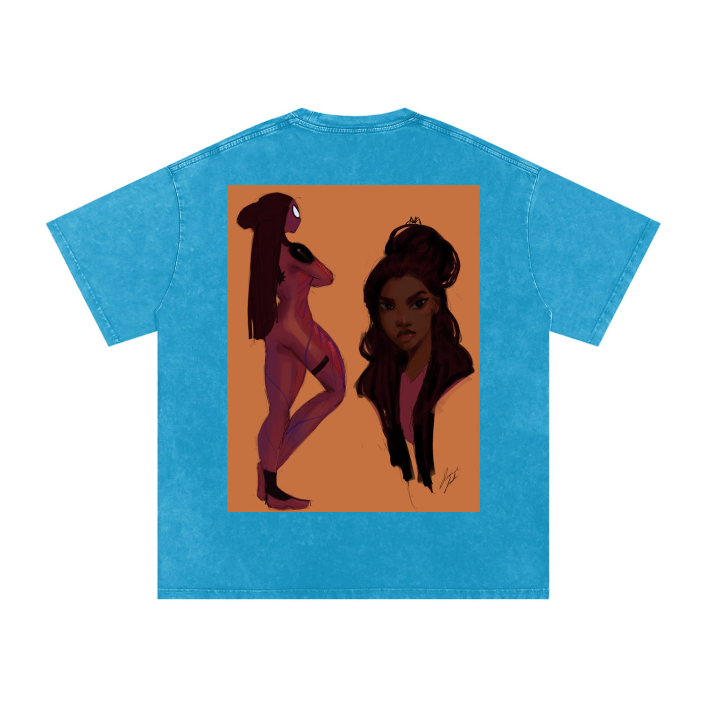 In Another Universe Snow Washed Oversized Cotton T-Shirt