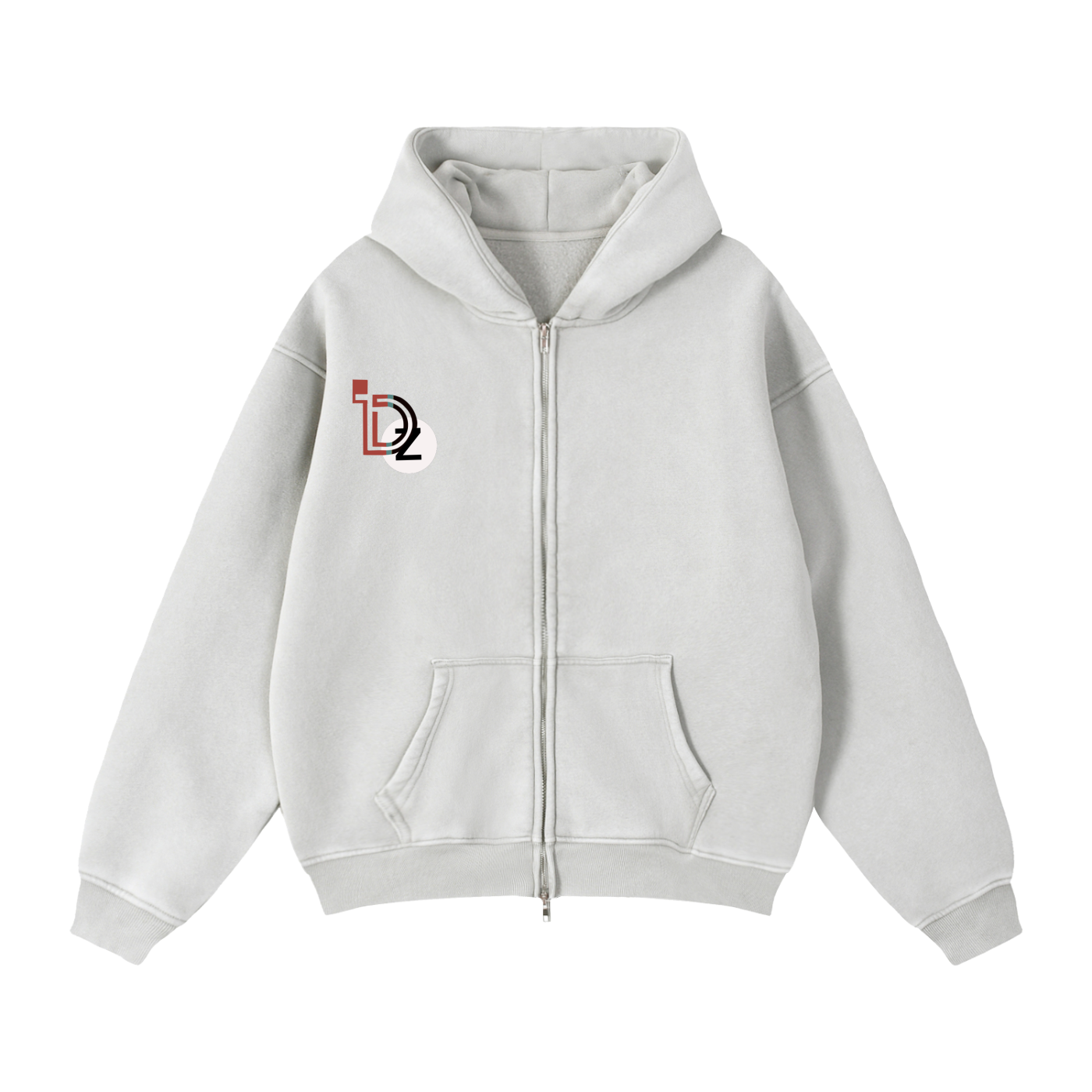 Wings Above Zip-Through Boxy Fleece Hoodie