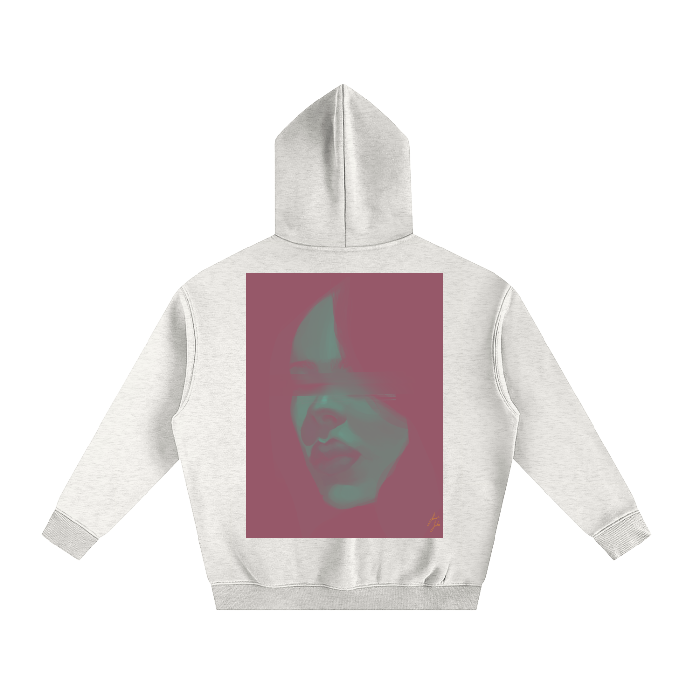 Hidden Face Oversize Fleeced Hoodie