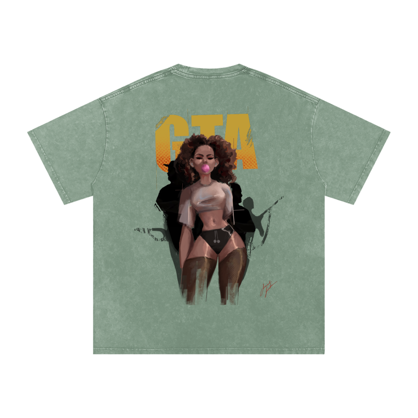Obey N $urvive Snow Washed Oversized Cotton T-Shirt