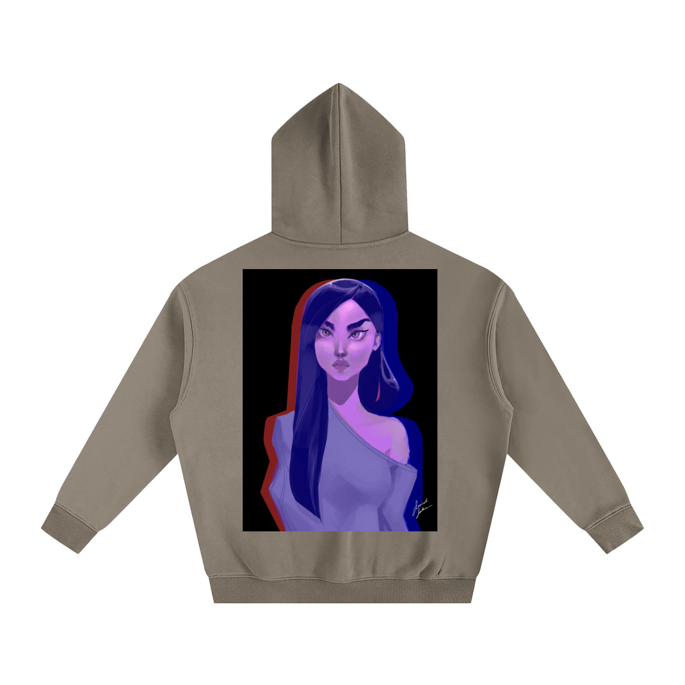 Focused Oversize Fleeced Hoodie