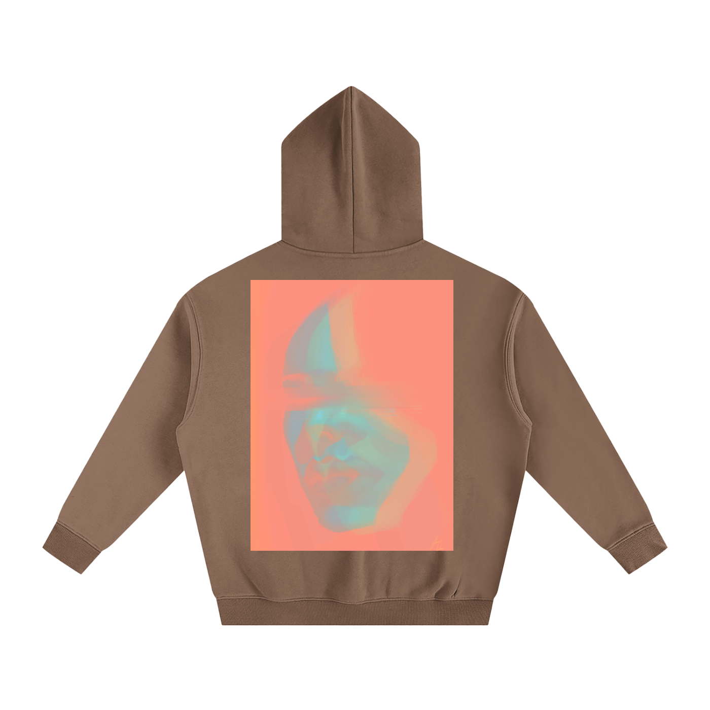 Hidden Face Oversize Fleeced Hoodie