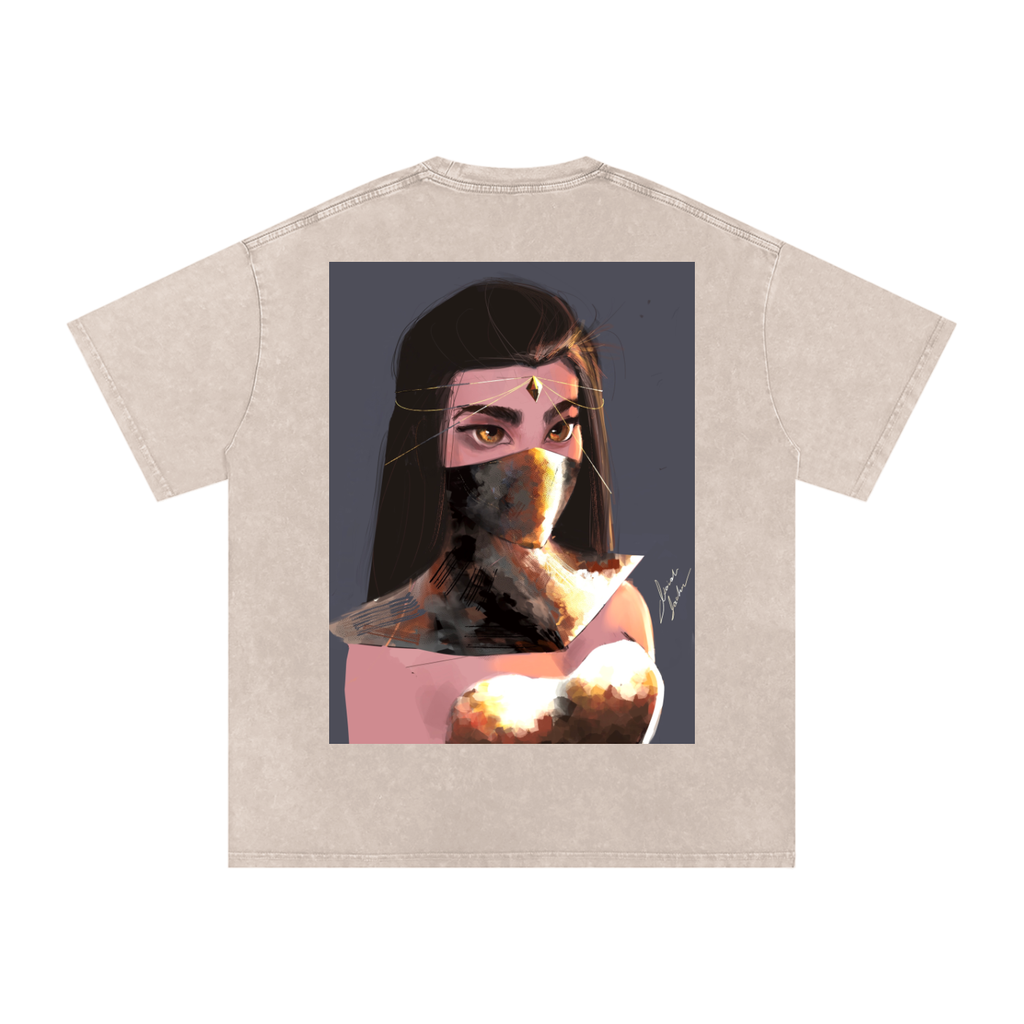 Sapphire's Armer Acid Wash Oversize T-Shirt