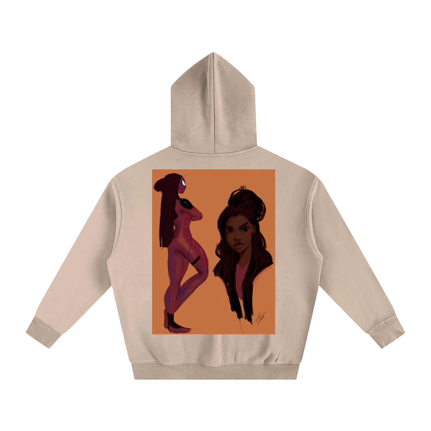In Another Universe Oversize Fleeced Hoodie