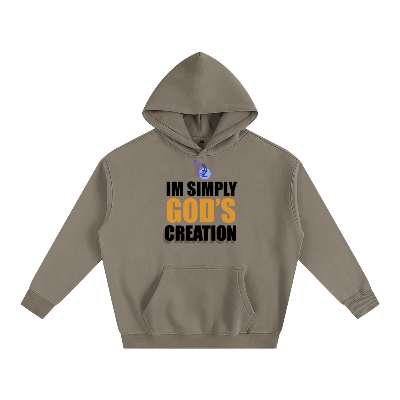 I'm Simply God's Creation Oversize Fleeced Hoodie