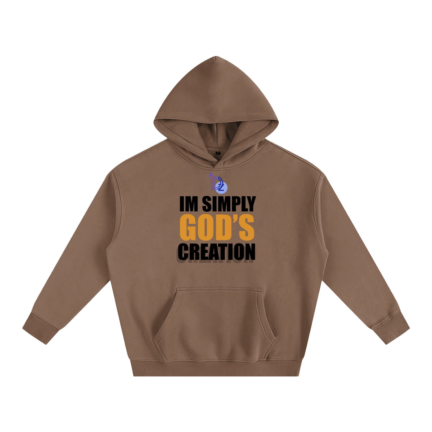 I'm Simply God's Creation Oversize Fleeced Hoodie