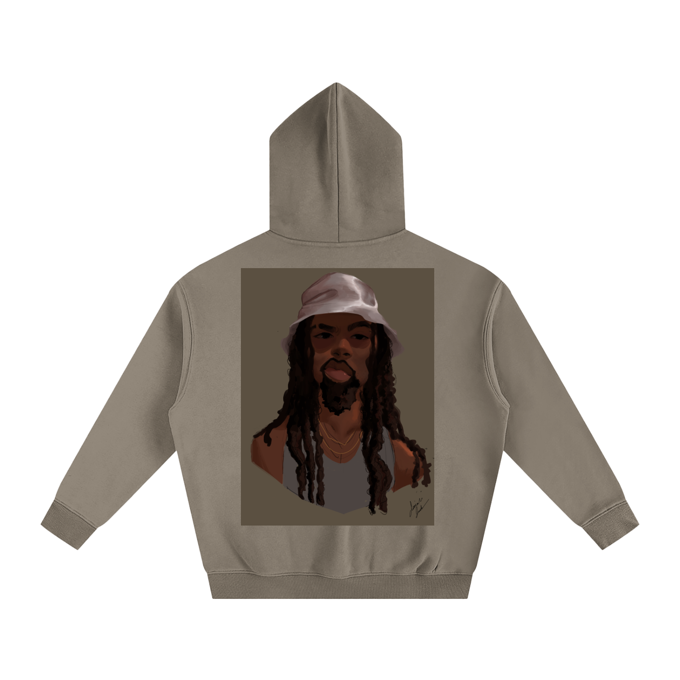 HUH? Oversize Fleeced Hoodie