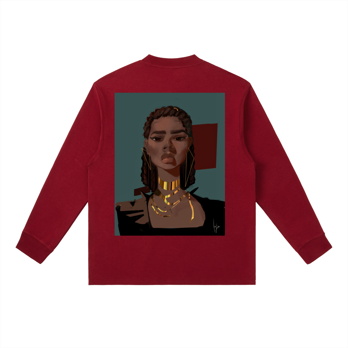 Chocolate's Gold Essential Crewneck Long-Sleeve T-Shirt