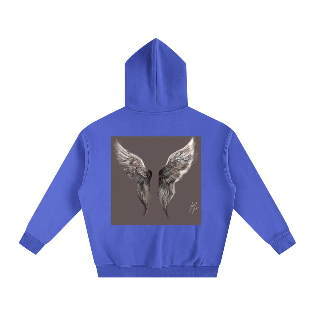 Wings above Oversize Fleeced Hoodie