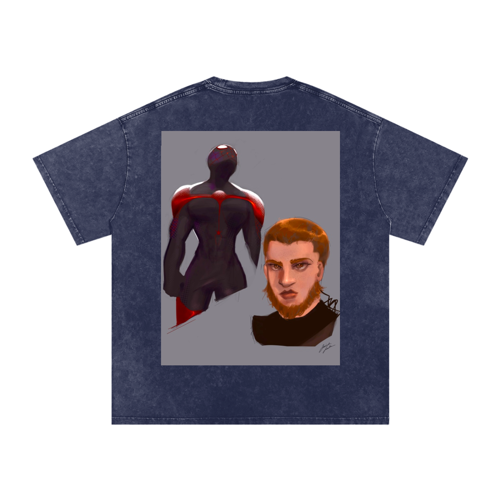 A Different Peter Snow Washed Oversized Cotton T-Shirt