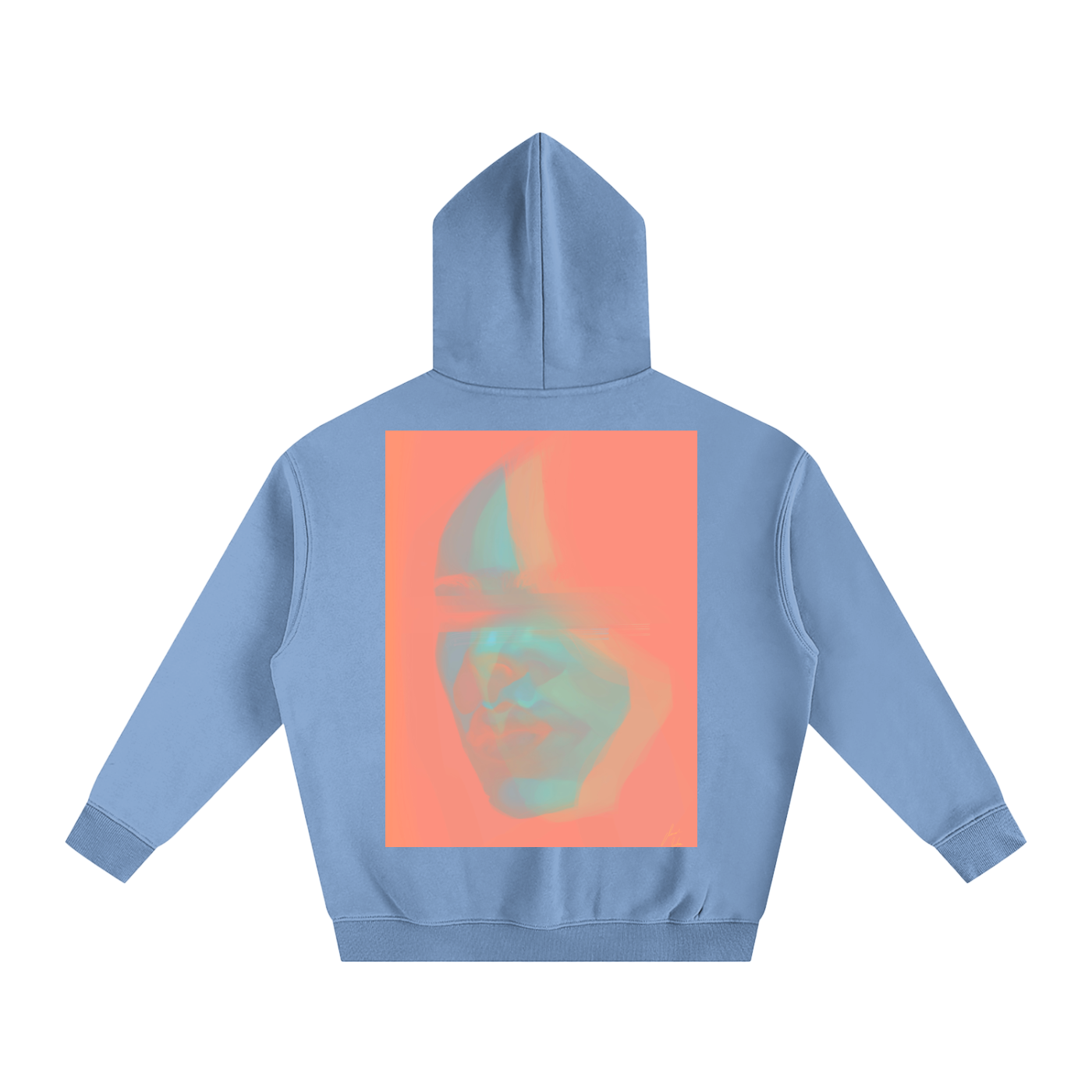 Hidden Face Oversize Fleeced Hoodie
