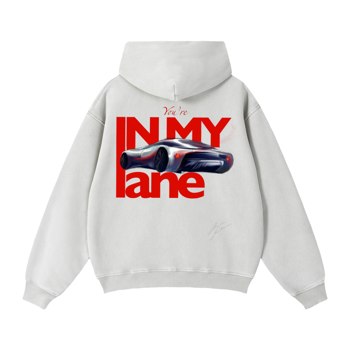 IN MY LANE Zip-Through Boxy Fleece Hoodie