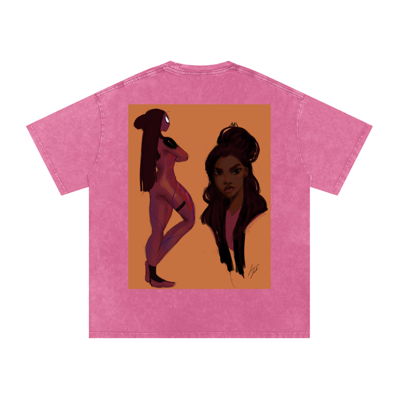 In Another Universe Snow Washed Oversized Cotton T-Shirt
