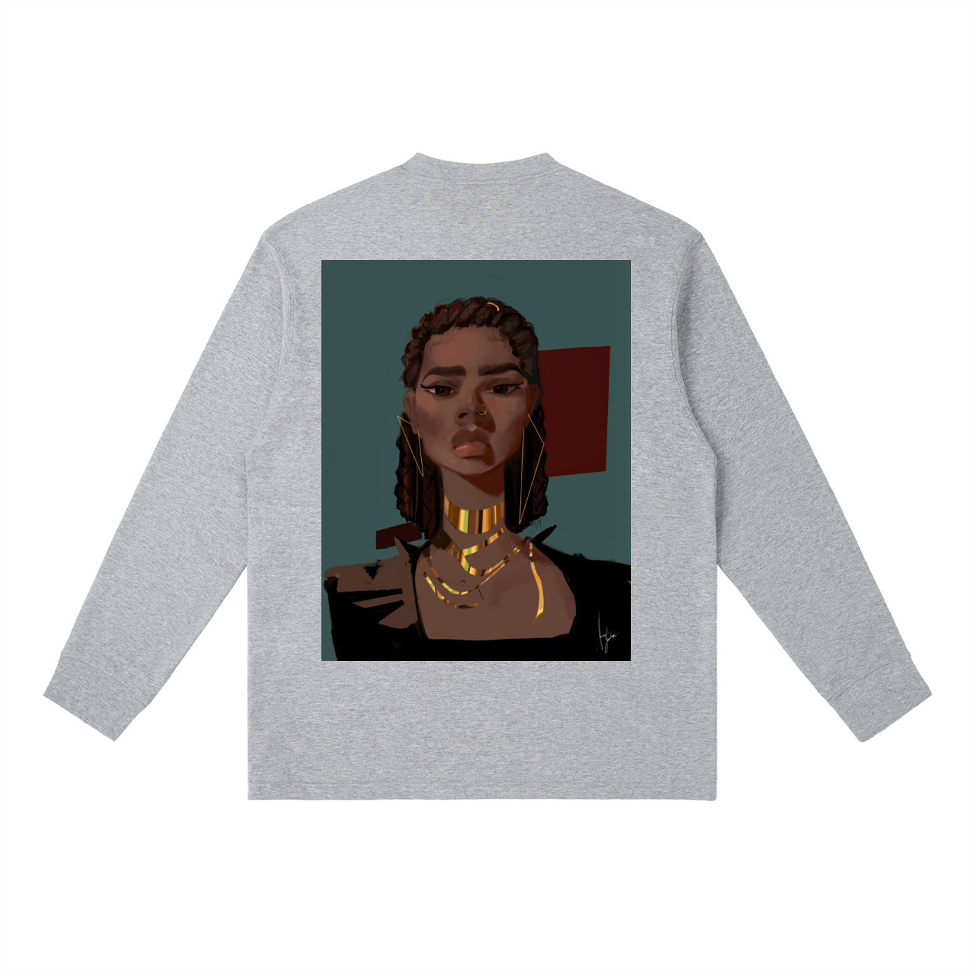 Chocolate's Gold Essential Crewneck Long-Sleeve T-Shirt