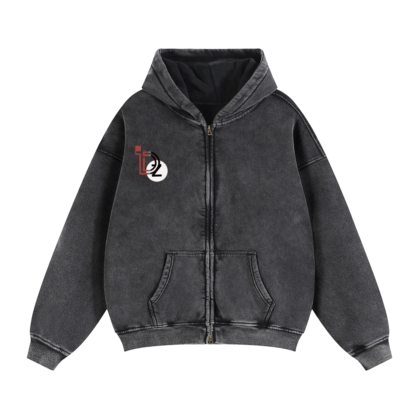 Wings Above Zip-Through Boxy Fleece Hoodie