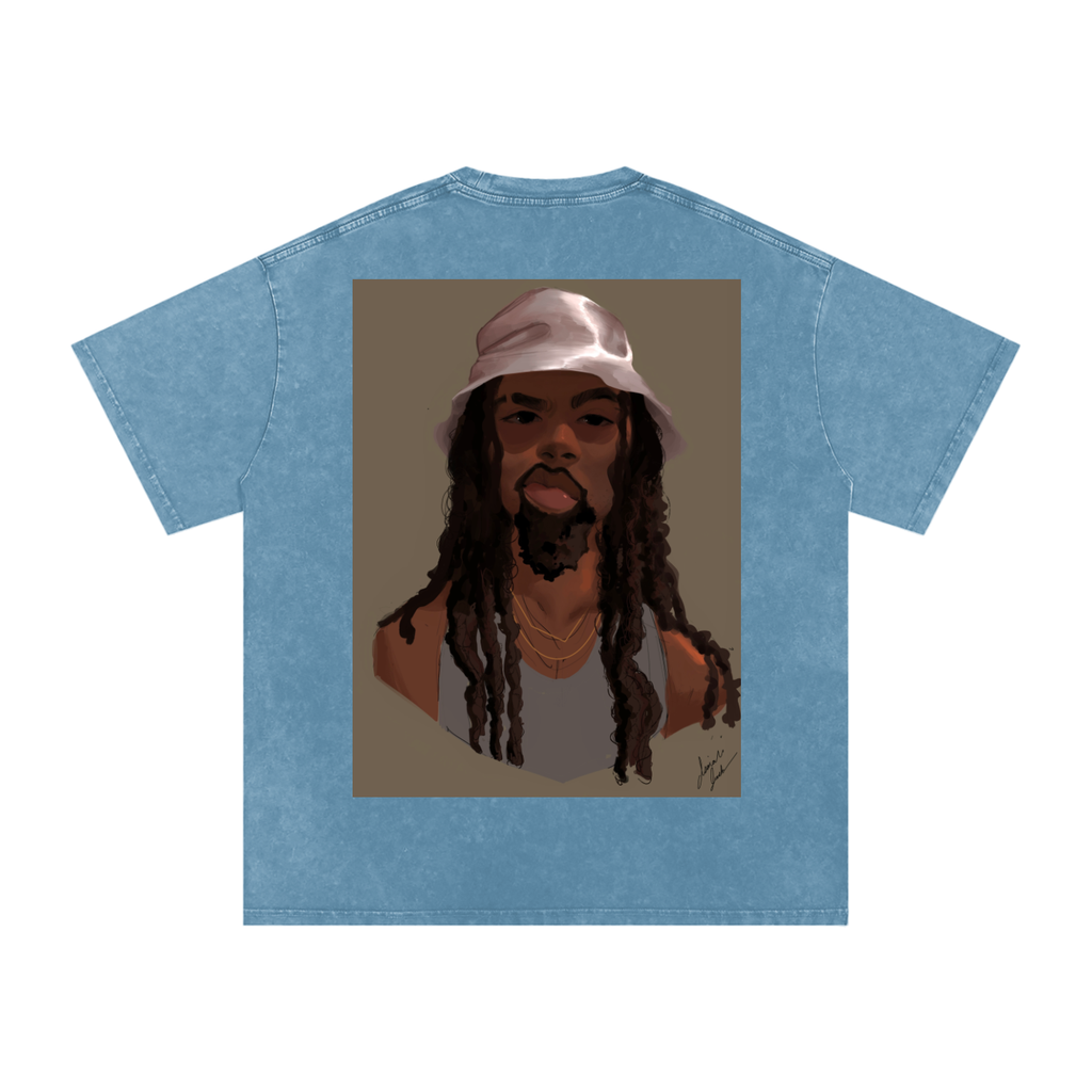 HUH? Acid Wash Oversize T-Shirt - 250 GSM