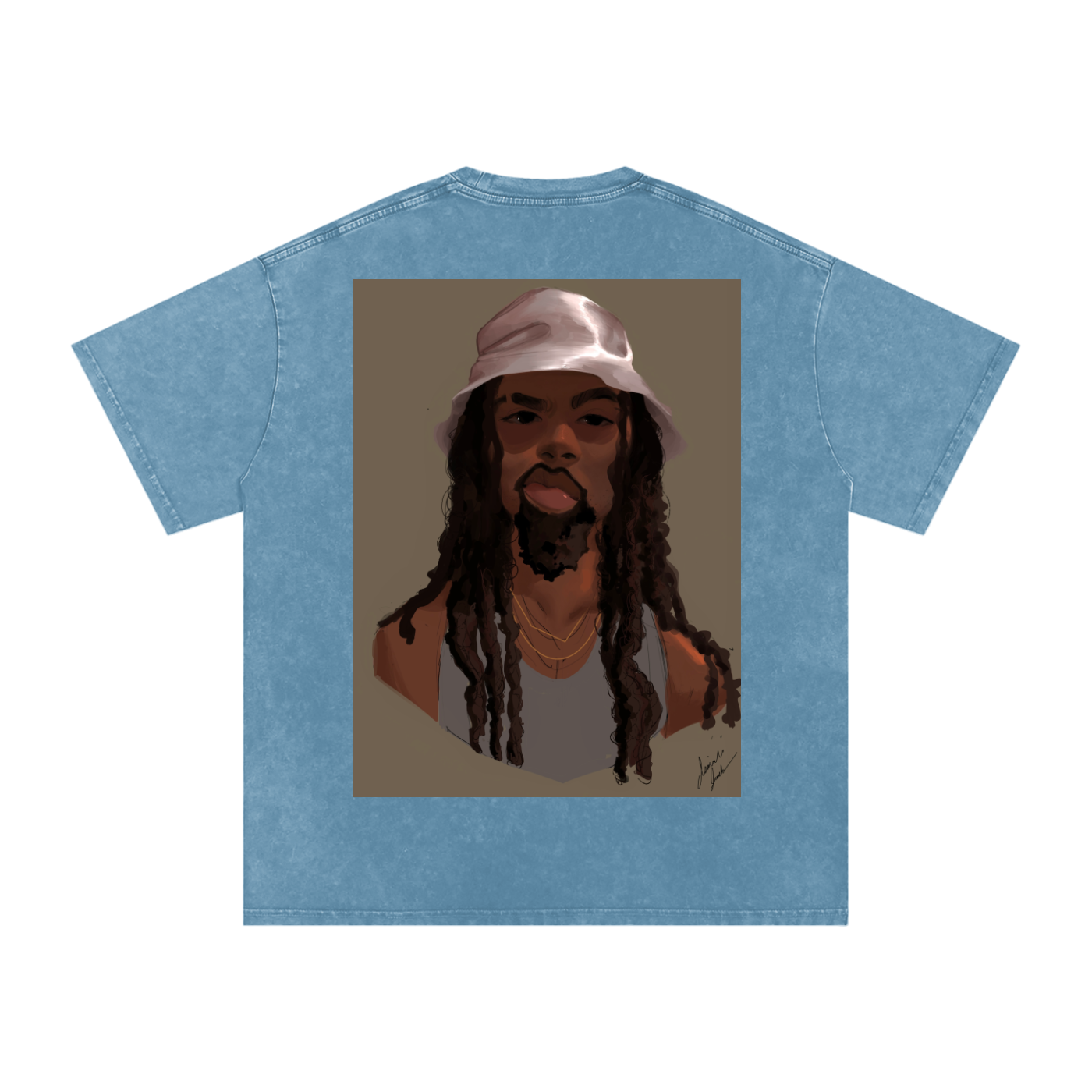 HUH? Acid Wash Oversize T-Shirt - 250 GSM