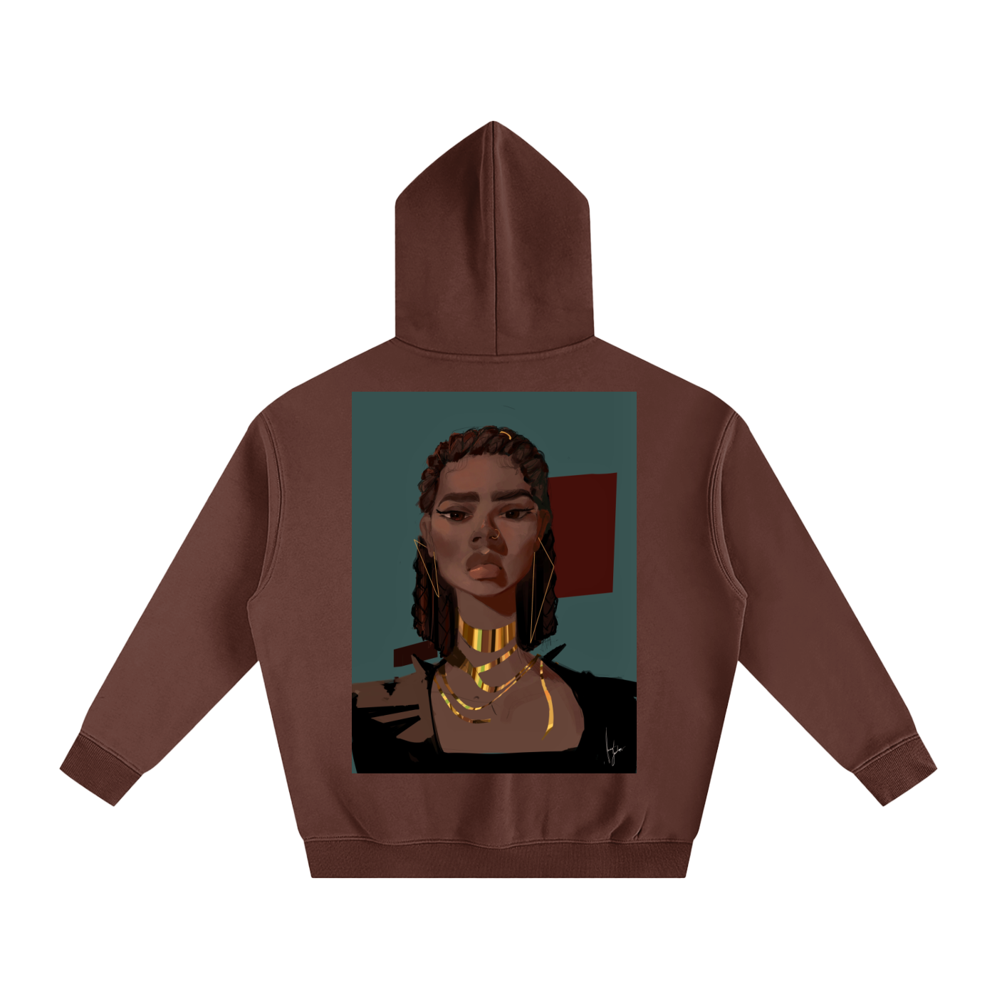 Chocolate's Gold Oversize Fleeced Hoodie