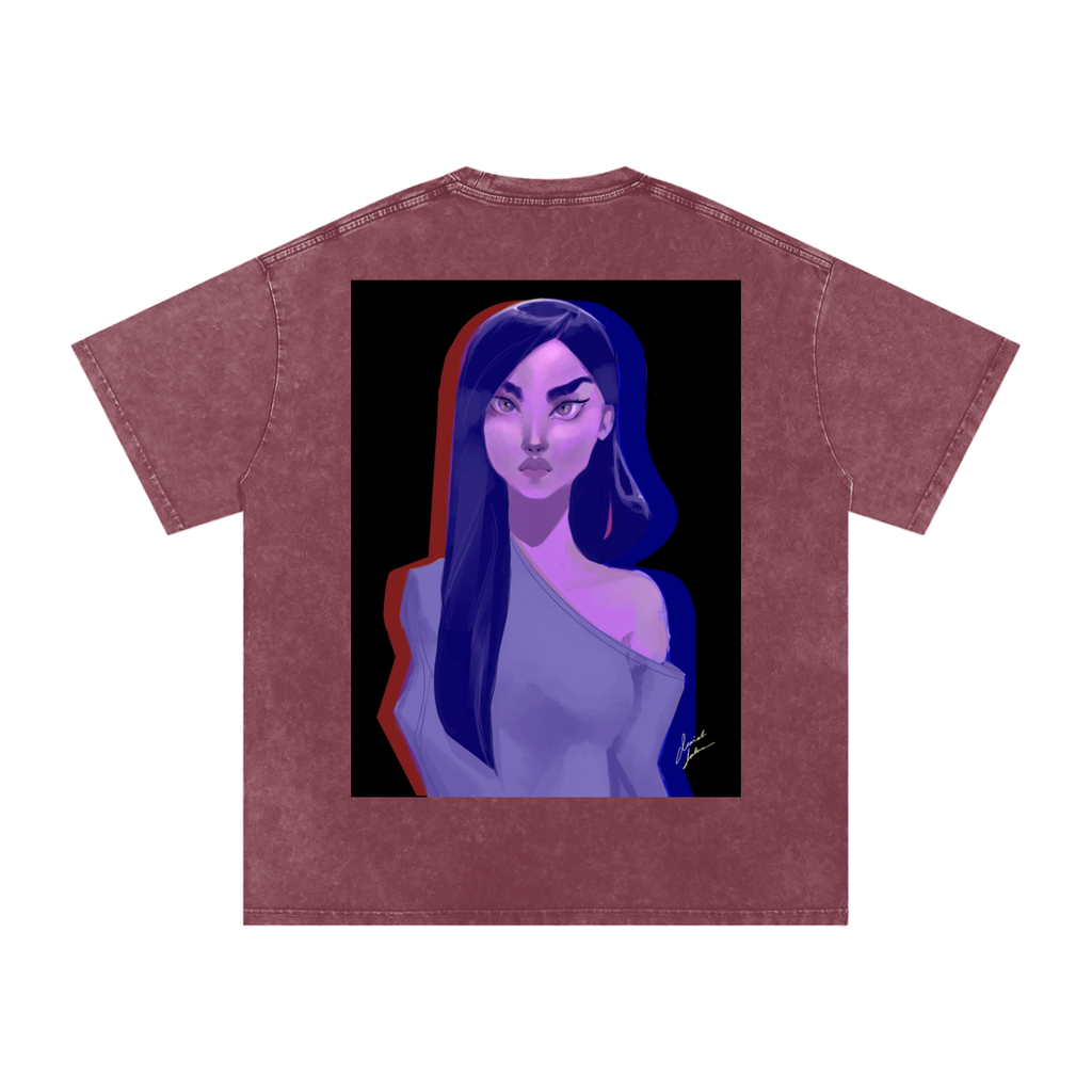 Focused Acid Wash Oversize T-Shirt - 250 GSM