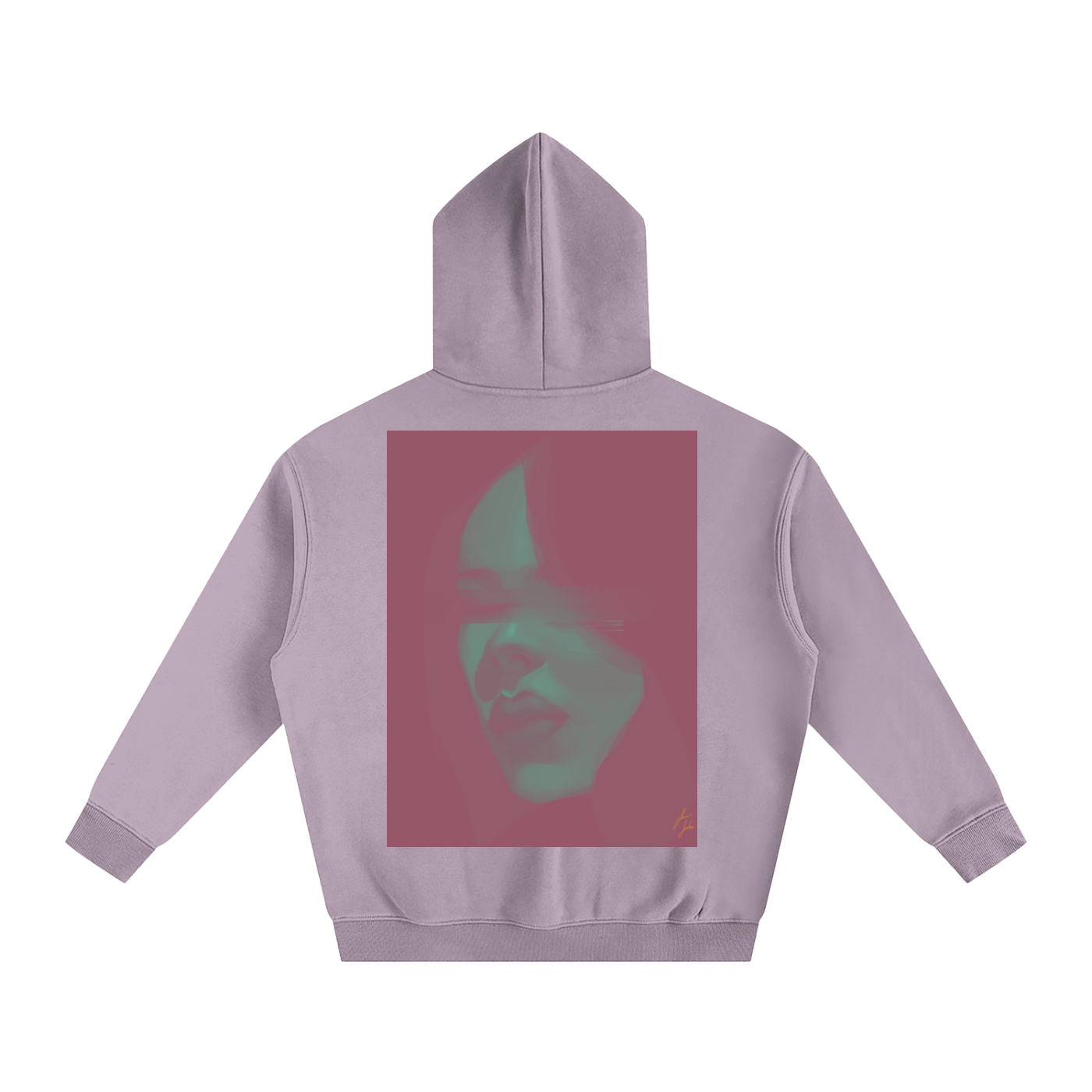 Hidden Face Oversize Fleeced Hoodie