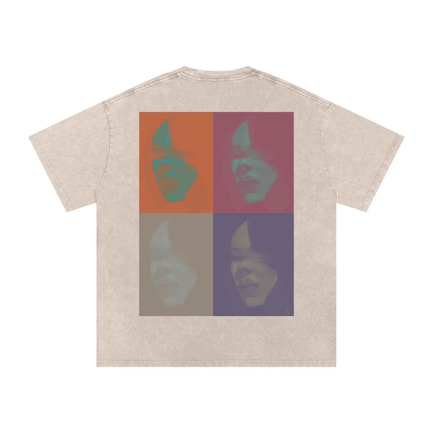 Hidden in Colors Acid Wash Oversize T-Shirt - 250 GSM