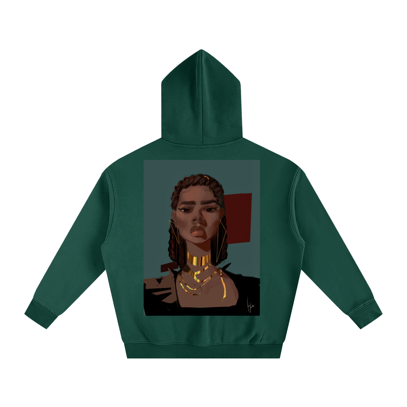 Chocolate's Gold Oversize Fleeced Hoodie