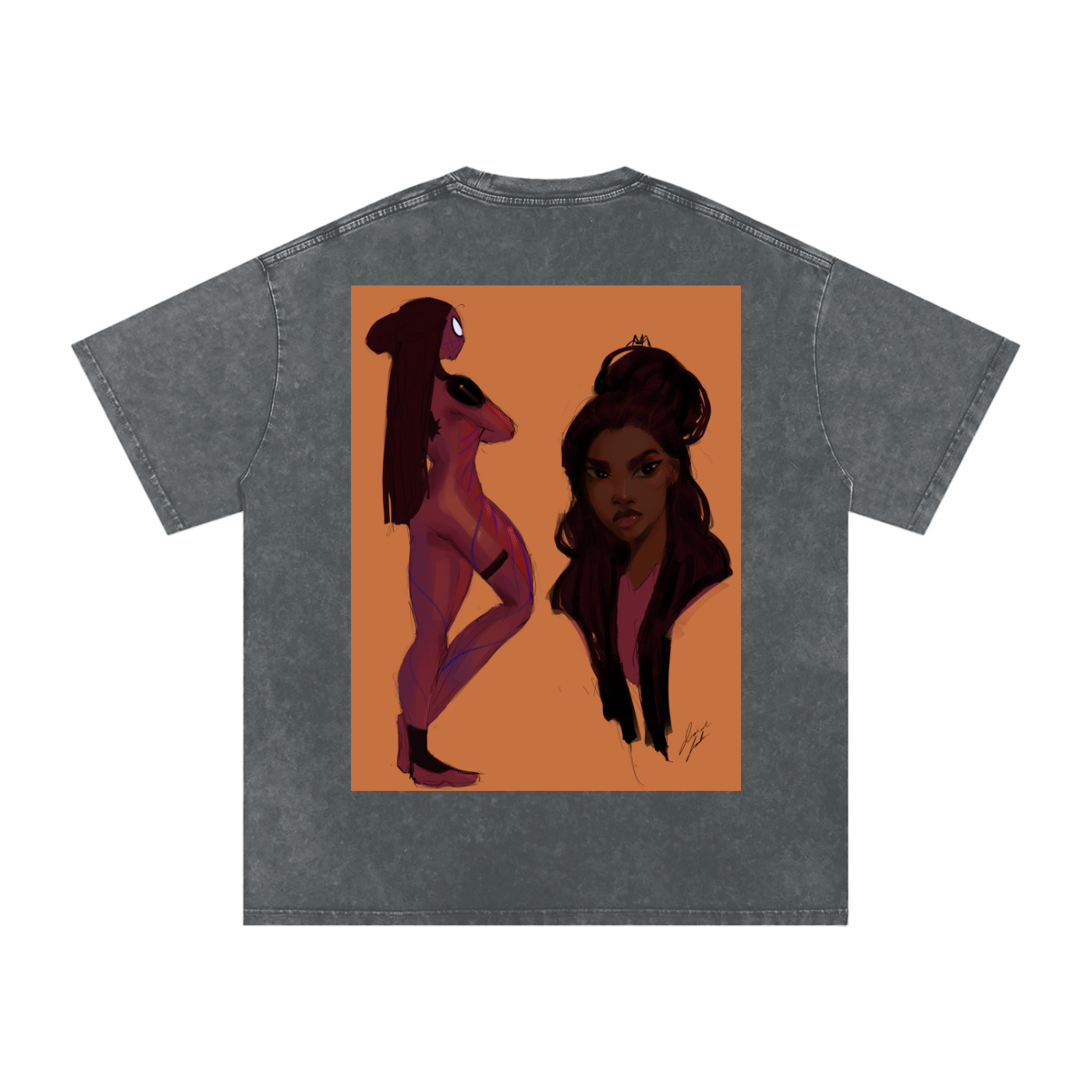 In Another Universe Snow Washed Oversized Cotton T-Shirt