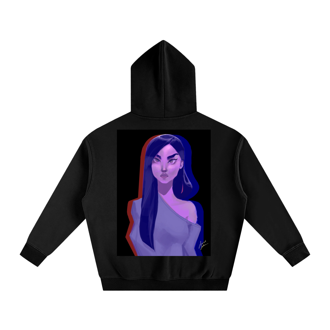 Focused Oversize Fleeced Hoodie