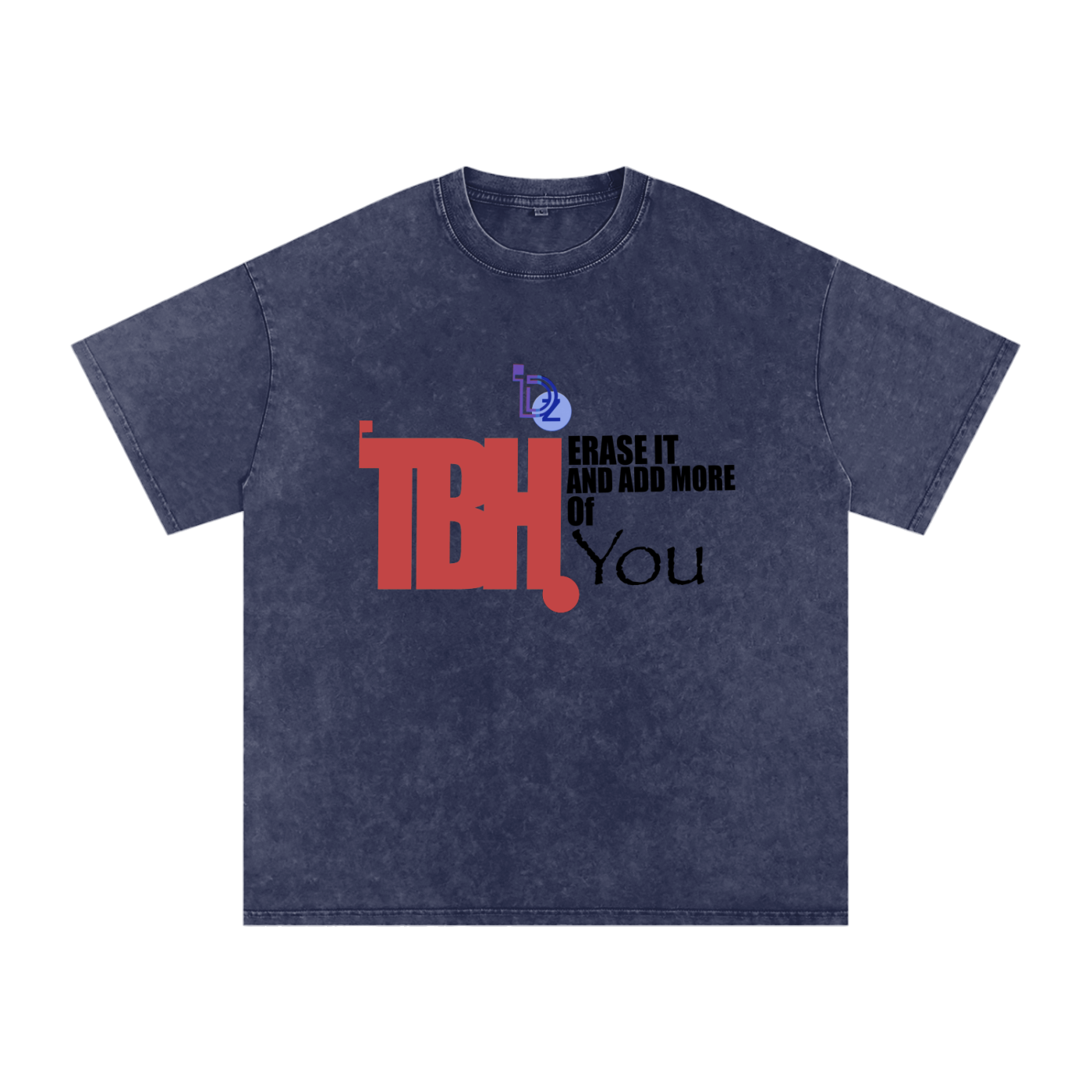 To Be Honest Snow Washed Oversized Cotton T-Shirt