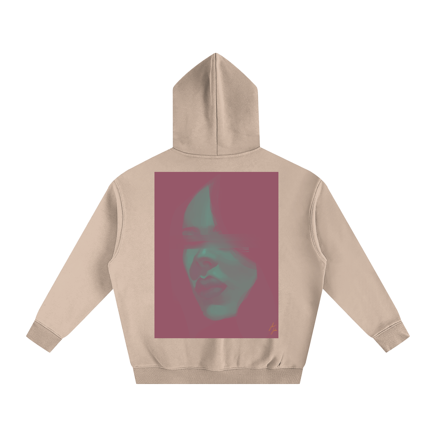 Hidden Face Oversize Fleeced Hoodie