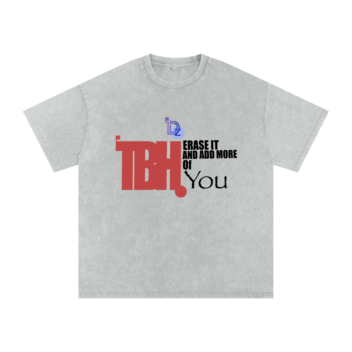 To Be Honest Snow Washed Oversized Cotton T-Shirt