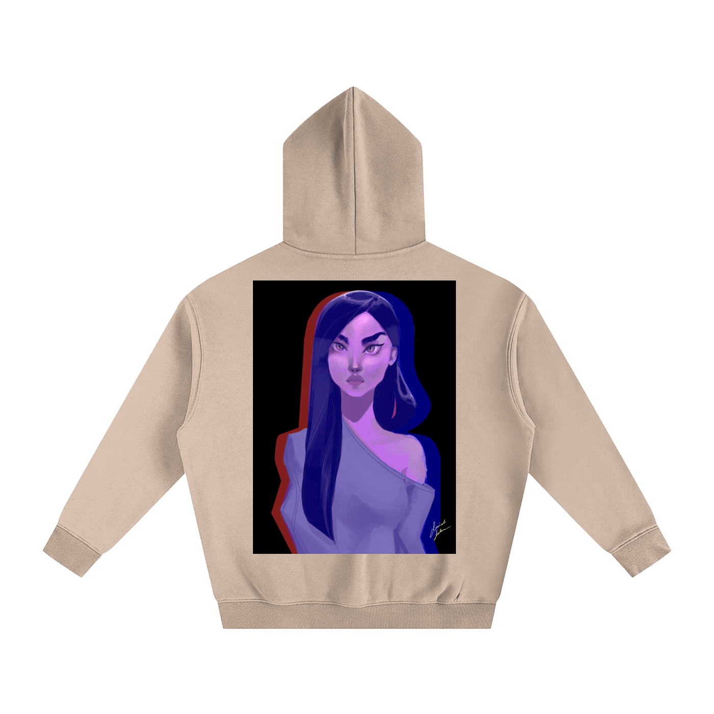 Focused Oversize Fleeced Hoodie