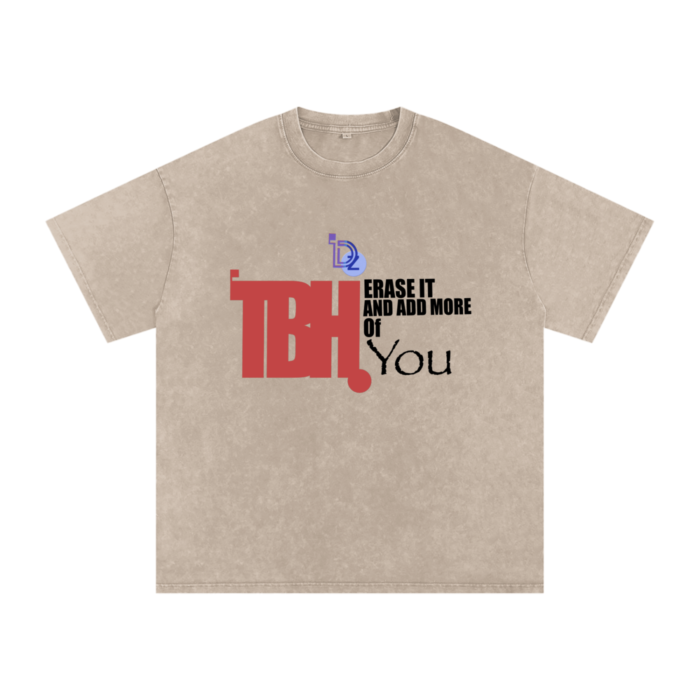To Be Honest Snow Washed Oversized Cotton T-Shirt