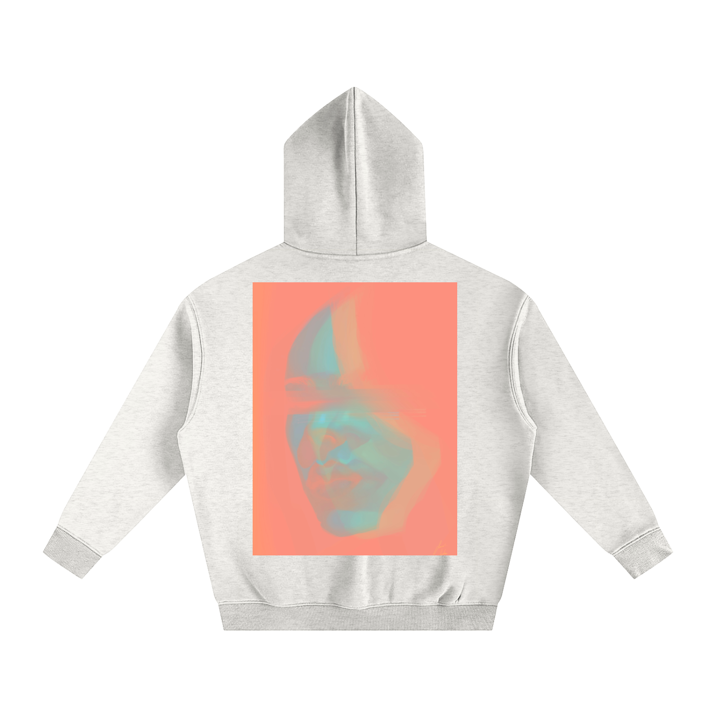 Hidden Face Oversize Fleeced Hoodie