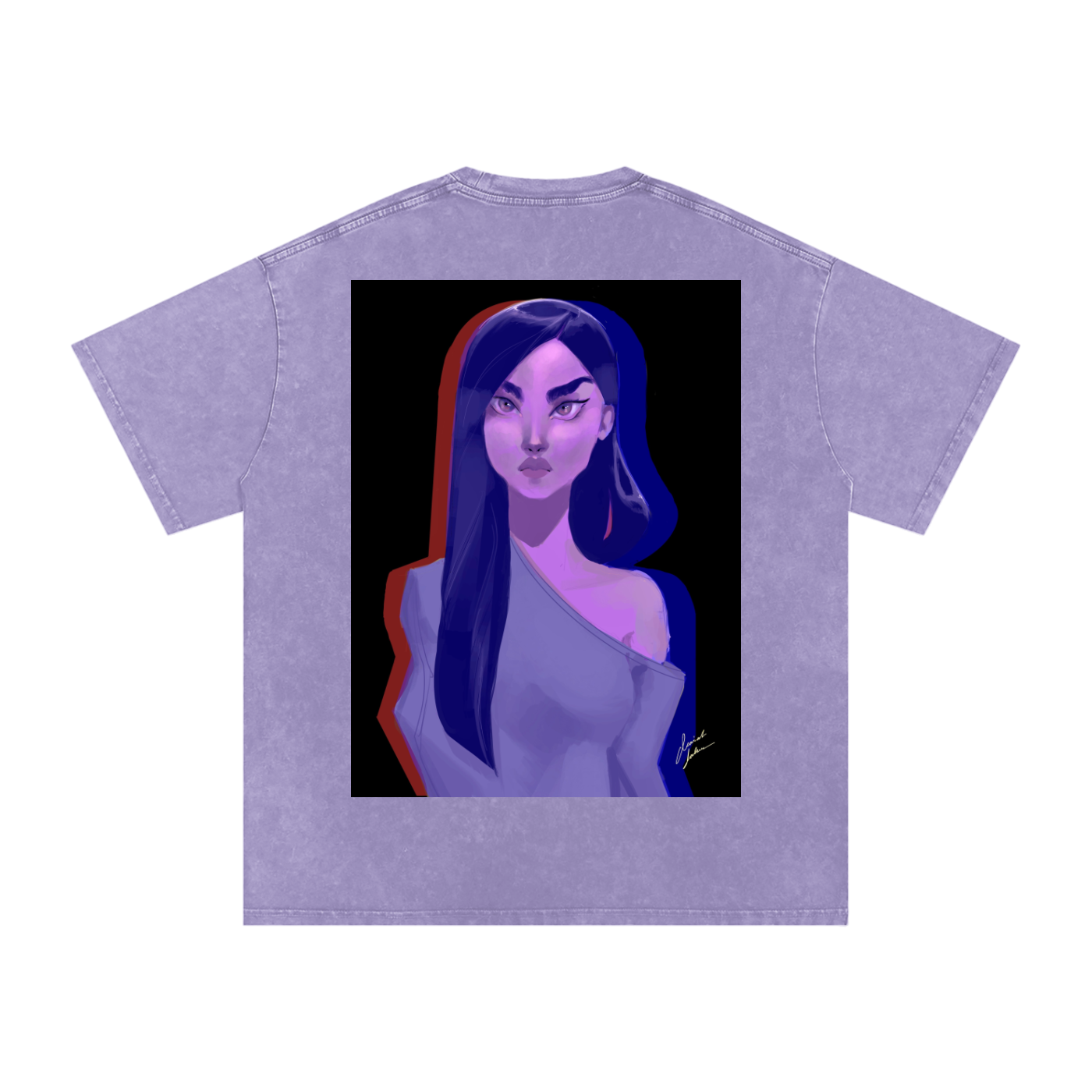 Focused Acid Wash Oversize T-Shirt - 250 GSM