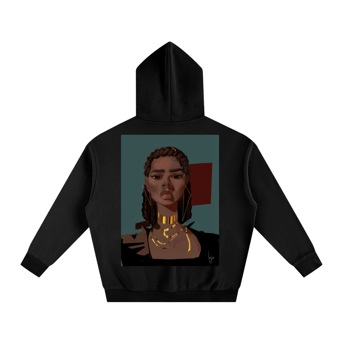 Chocolate's Gold Oversize Fleeced Hoodie