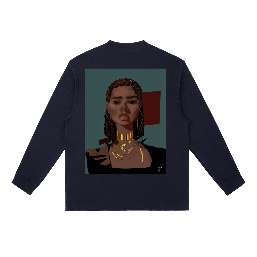 Chocolate's Gold Essential Crewneck Long-Sleeve T-Shirt
