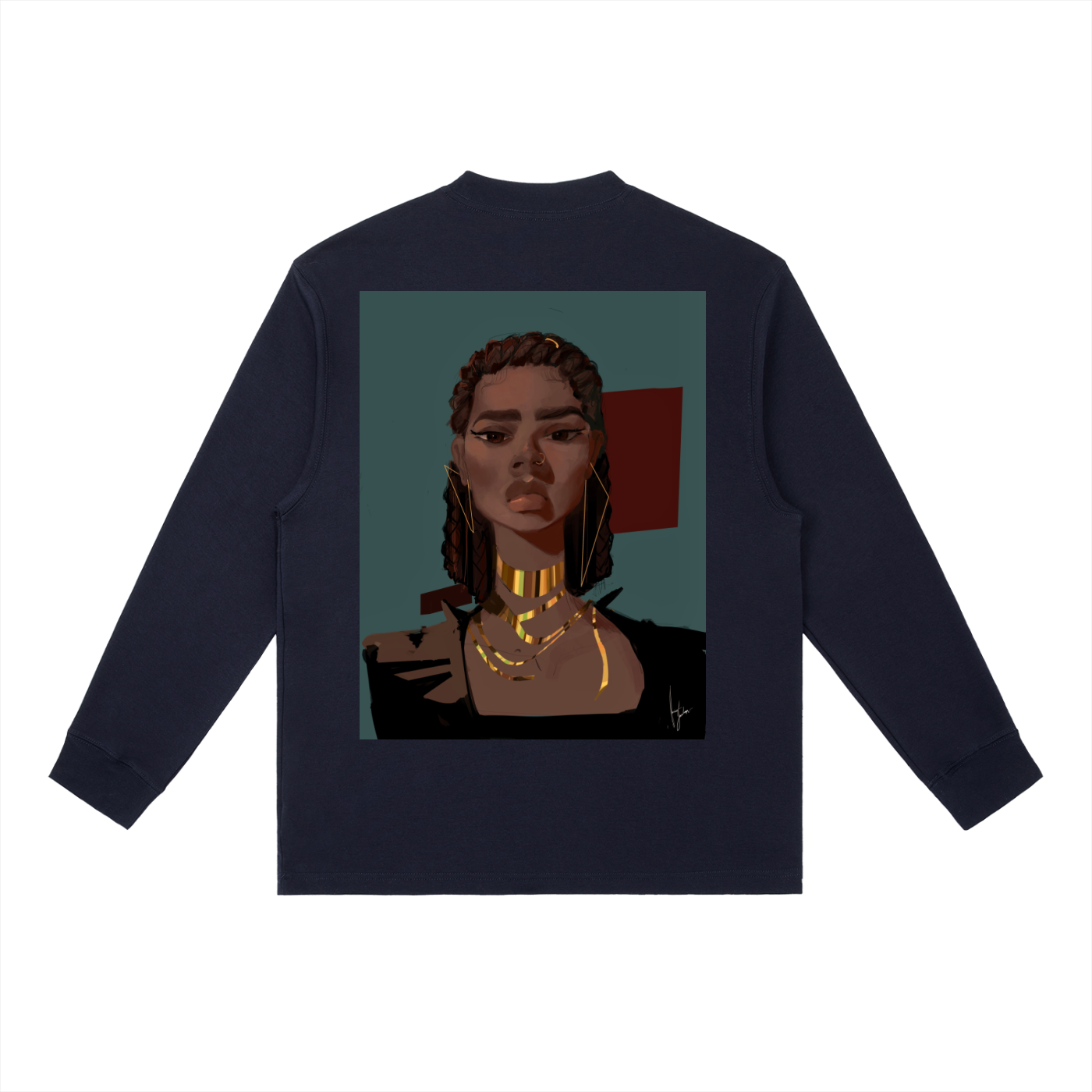 Chocolate's Gold Essential Crewneck Long-Sleeve T-Shirt