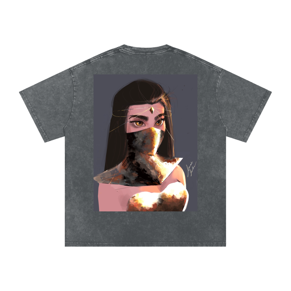 Sapphire's Armer Acid Wash Oversize T-Shirt