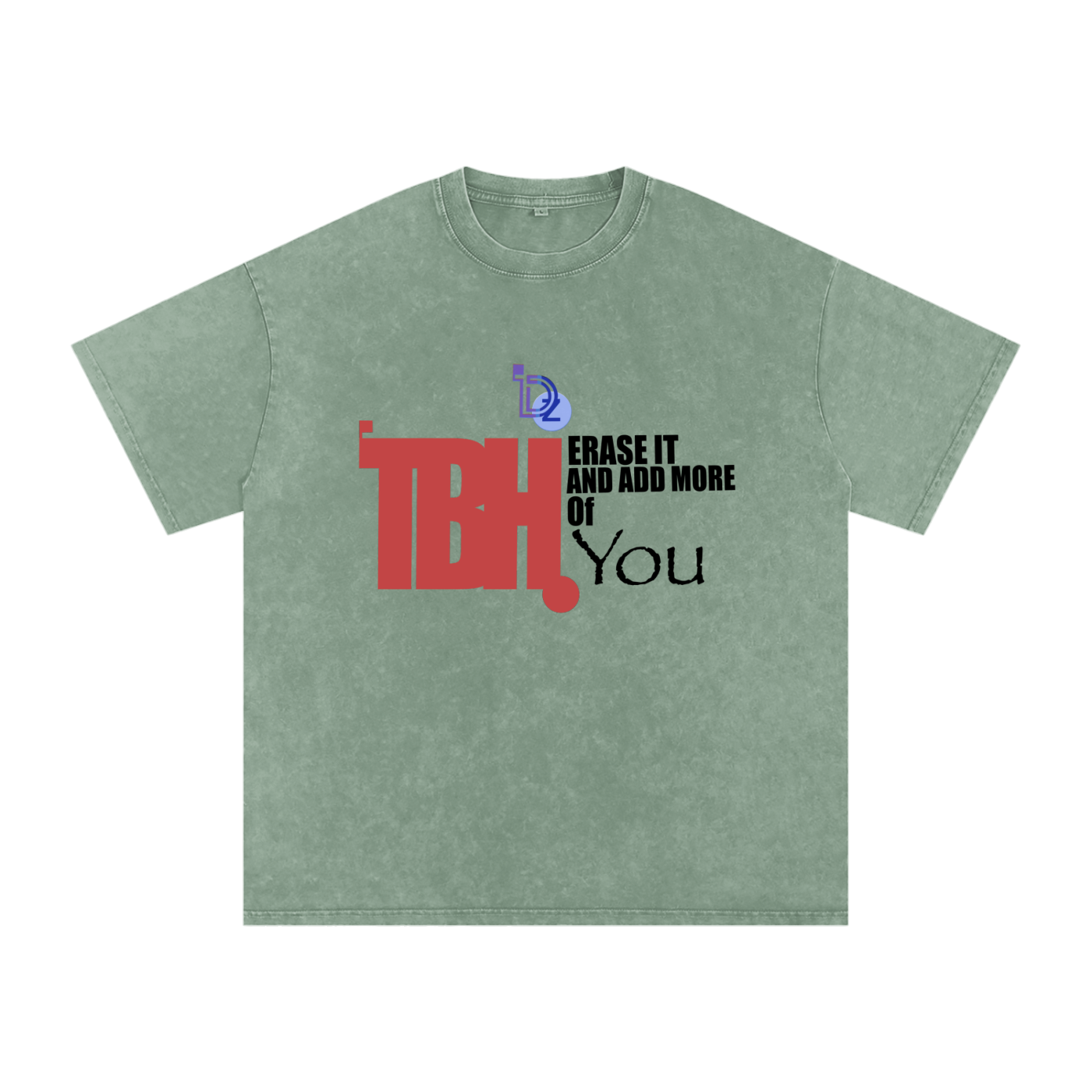 To Be Honest Snow Washed Oversized Cotton T-Shirt