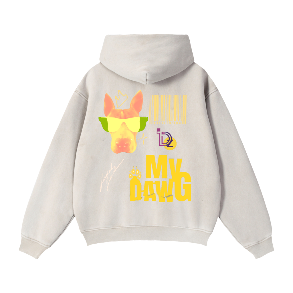 My DAWG Zip-Through Boxy Fleece Hoodie