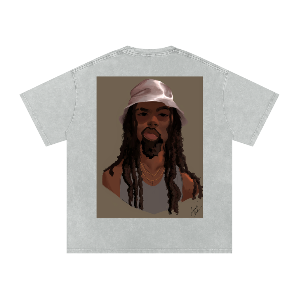 HUH? Acid Wash Oversize T-Shirt - 250 GSM