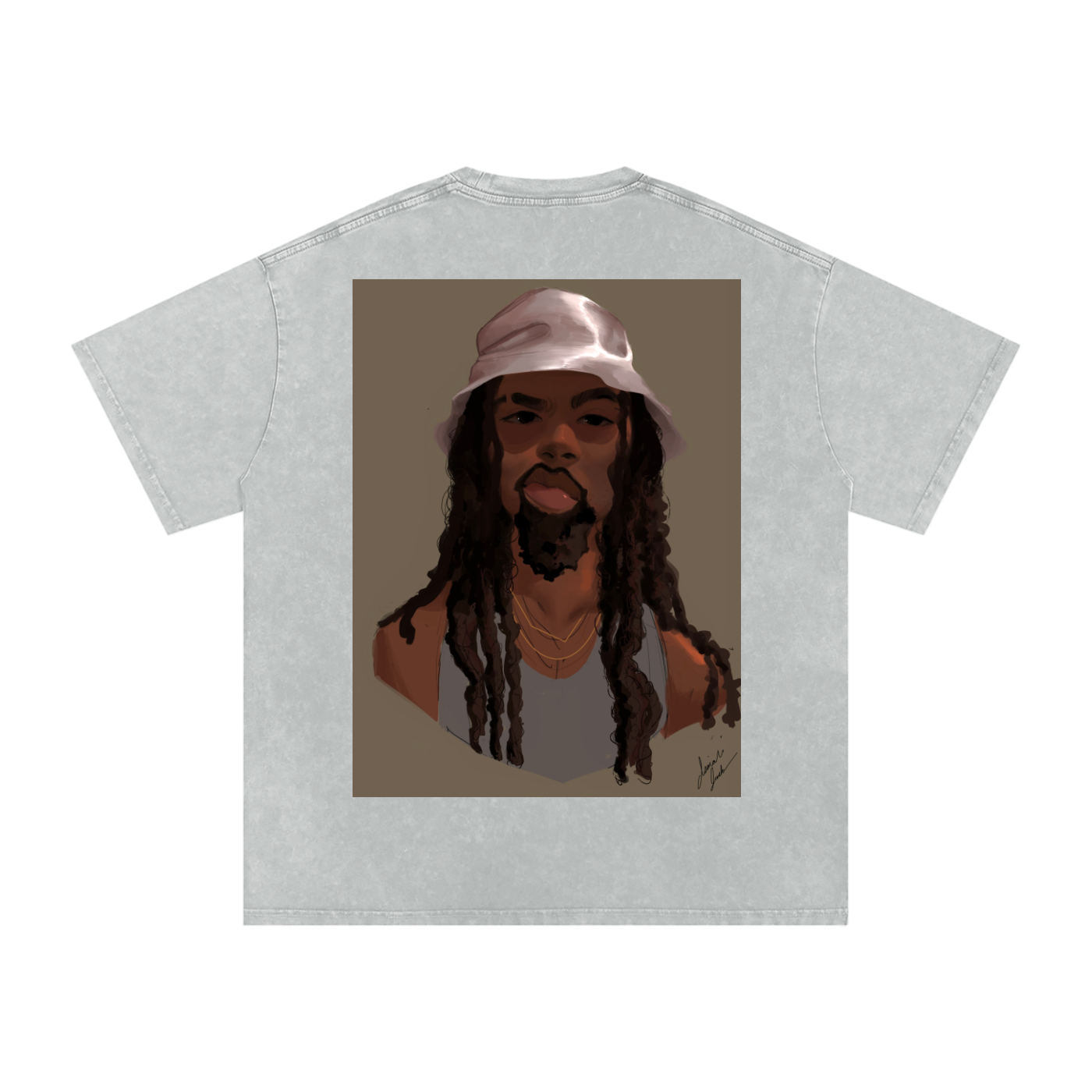 HUH? Acid Wash Oversize T-Shirt - 250 GSM