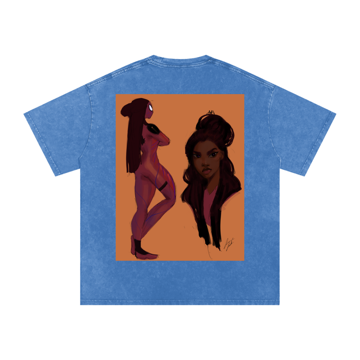 In Another Universe Snow Washed Oversized Cotton T-Shirt