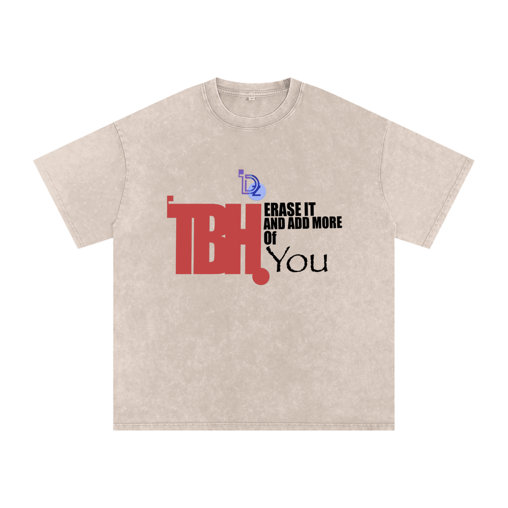 To Be Honest Snow Washed Oversized Cotton T-Shirt