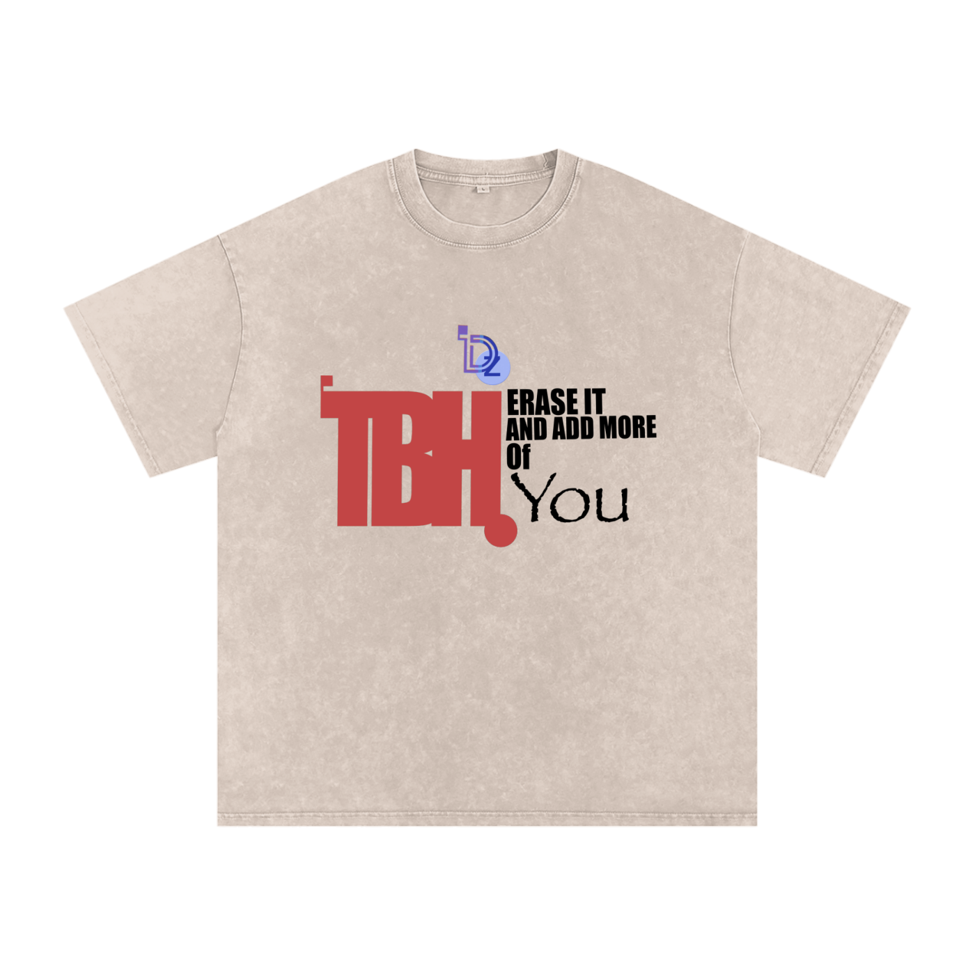 To Be Honest Snow Washed Oversized Cotton T-Shirt
