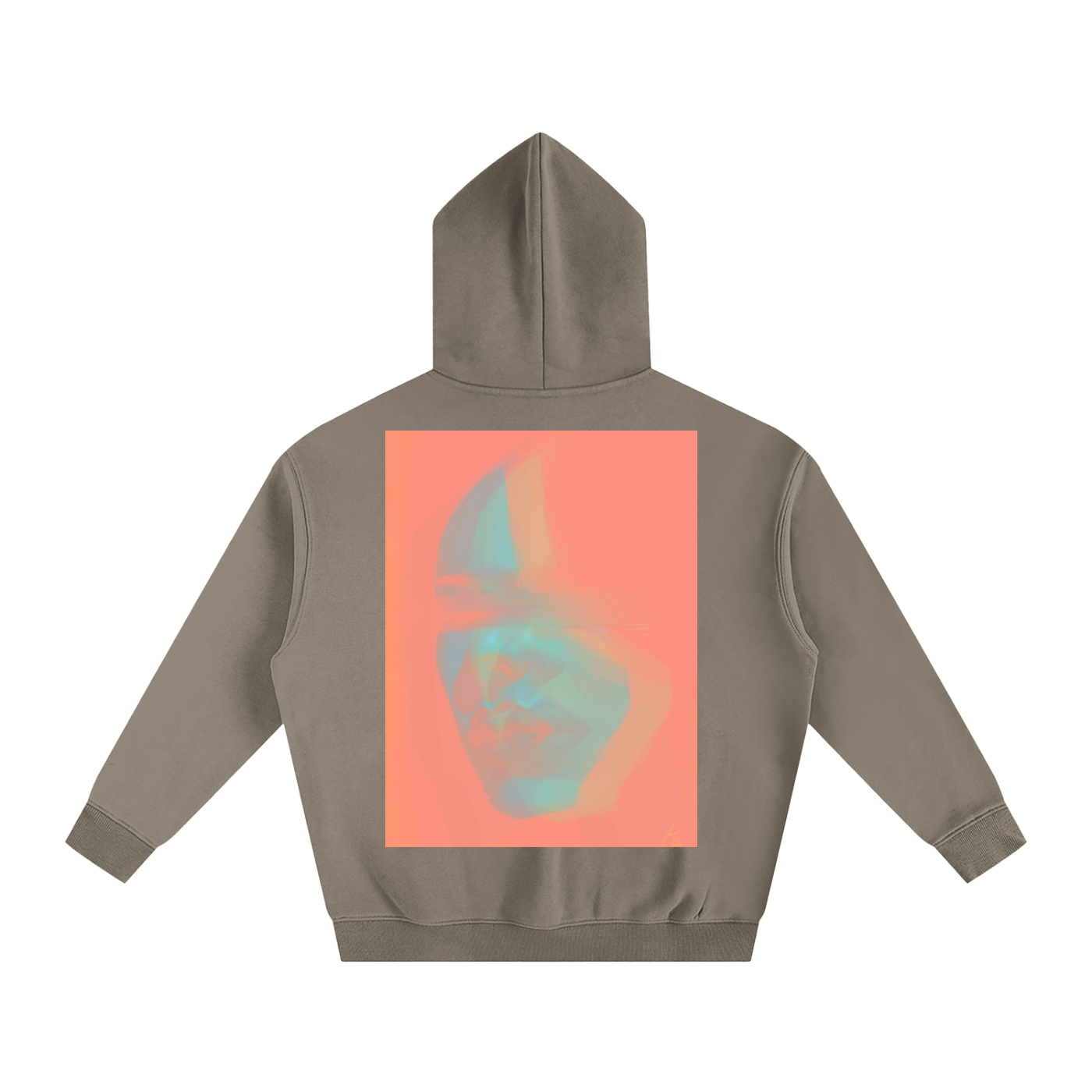 Hidden Face Oversize Fleeced Hoodie