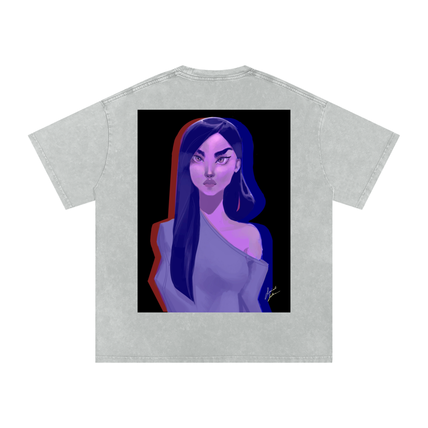 Focused Acid Wash Oversize T-Shirt - 250 GSM