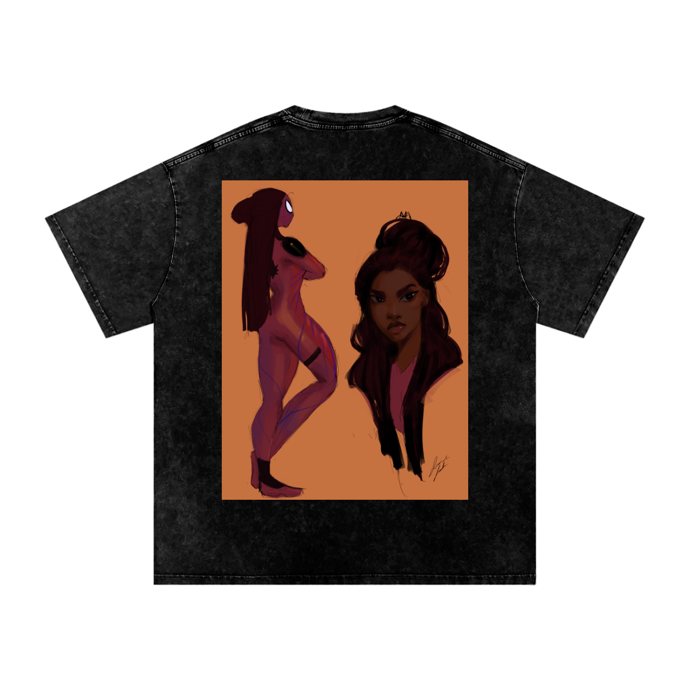 In Another Universe Snow Washed Oversized Cotton T-Shirt